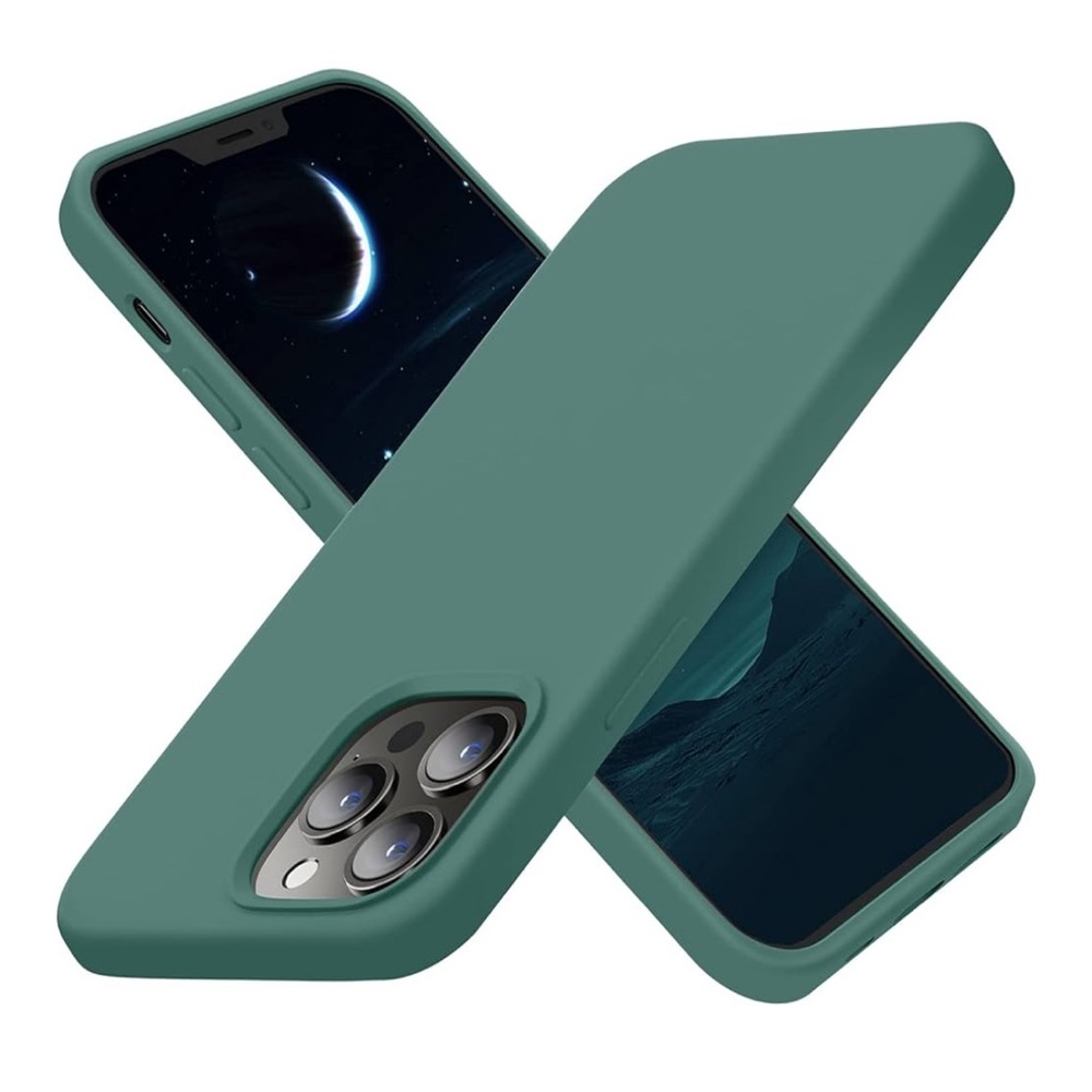 CordKing iPhone ProMax 13 midnight green Silicone Phone Case - EUC